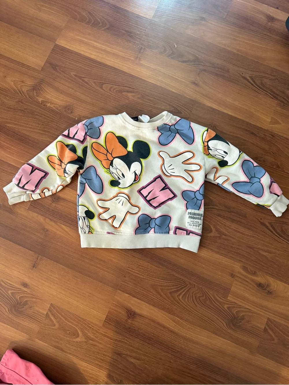 Disney ZARA Sweater - Cream Minnie Print Crewneck
